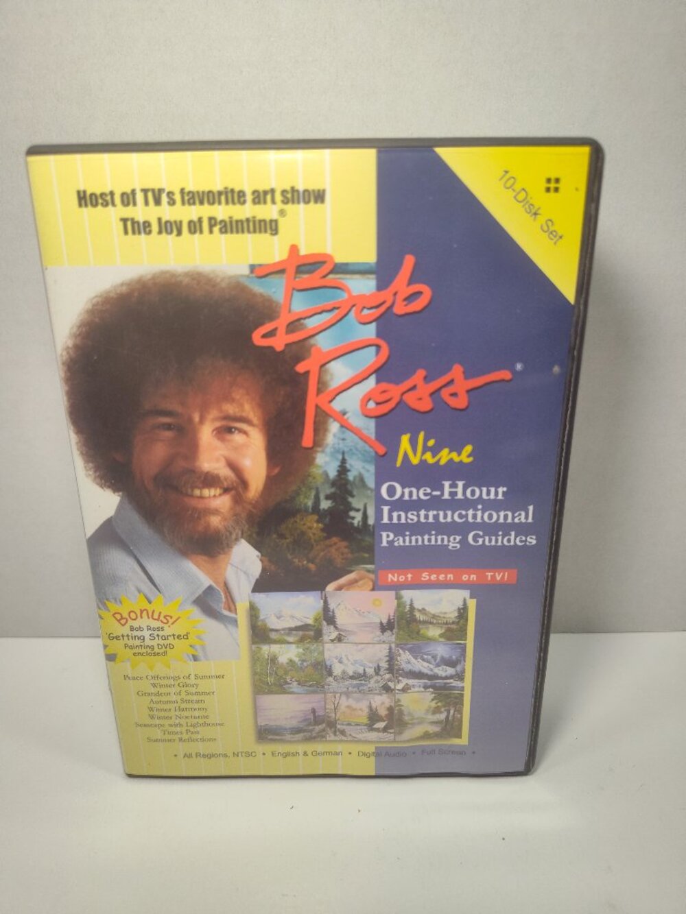 Bob Ross 10 Disc DVD Set Joy of Painting Instructional Guides + Bonus DVD Comp.